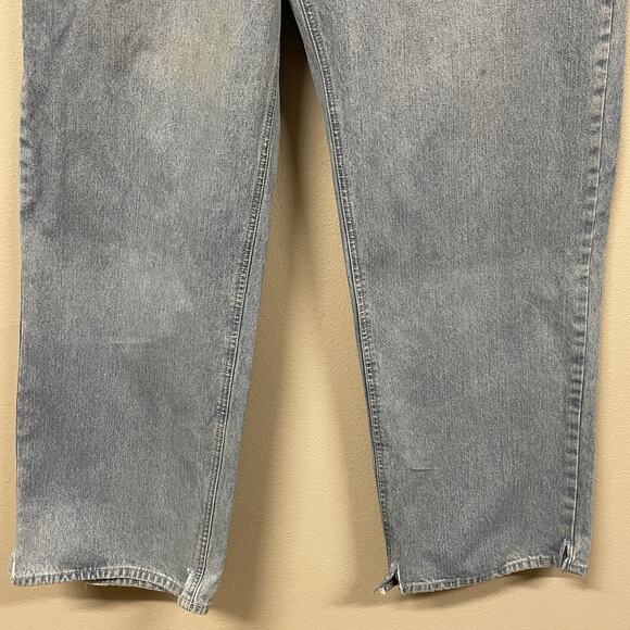 Vintage 90s Tommy Jeans Men's Light Blue Denim Carpenter Jeans Size 36x32 - Picture 2 of 8